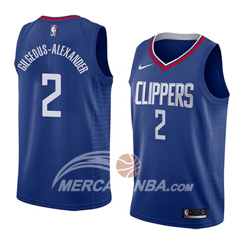 Maglia NBA Los Angeles Clippers Shai Gilgeous-alexander Icon 2018 Blu